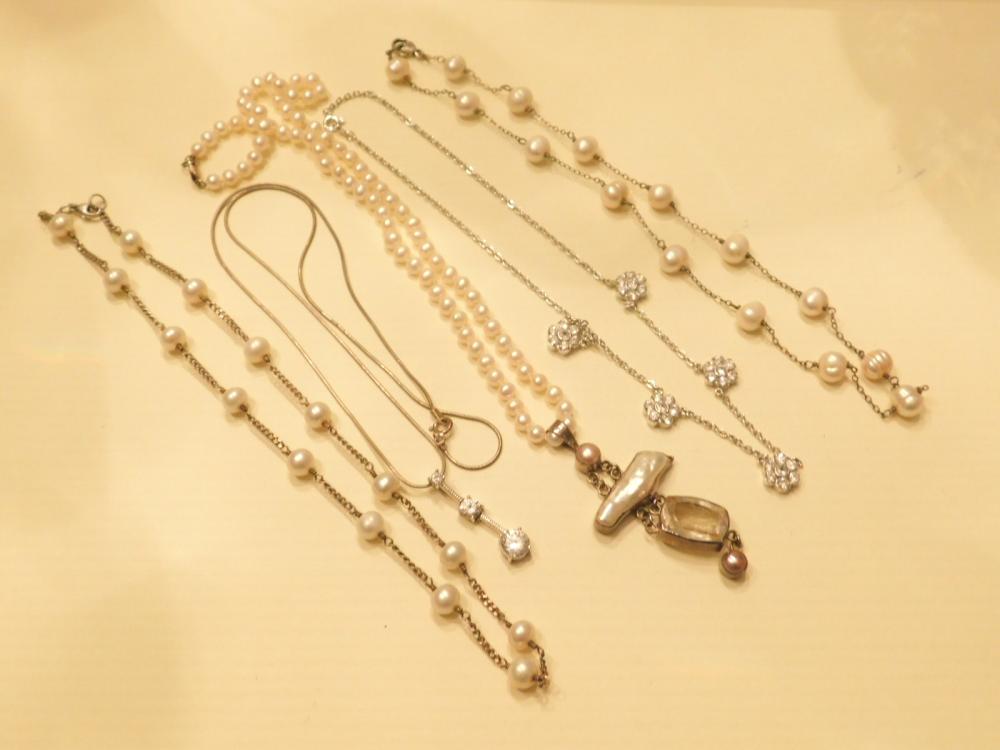 5 Sterling Necklaces