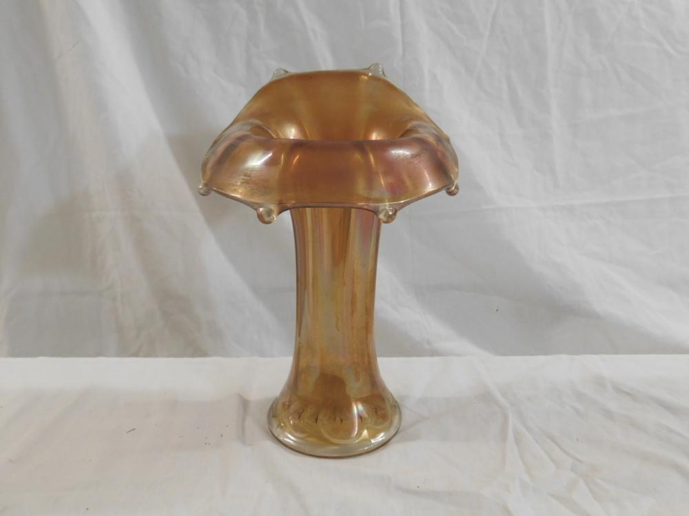 Imperial Morning Glory Carnival Glass Vase