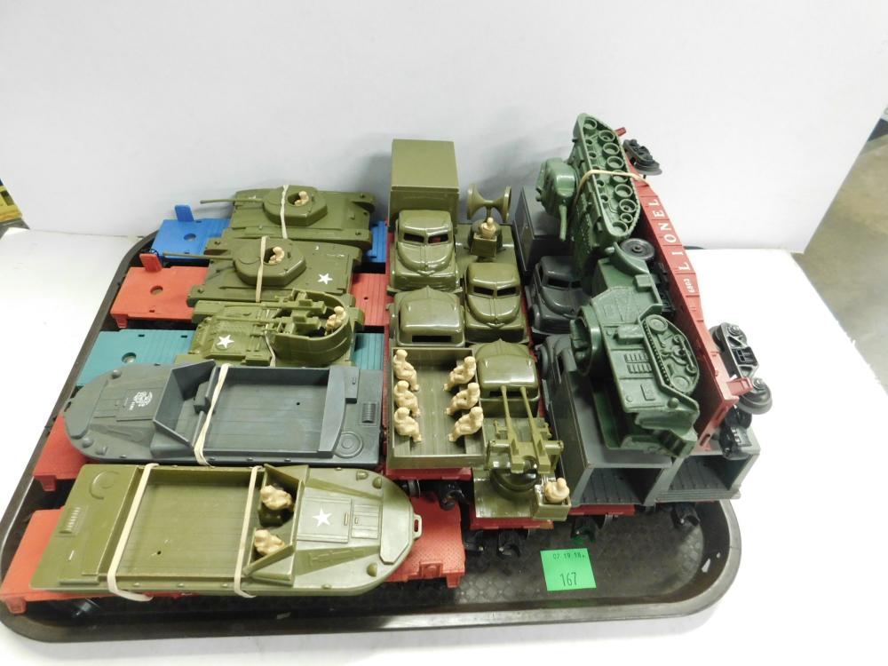 10 Lionel Flatcars w/Military Units