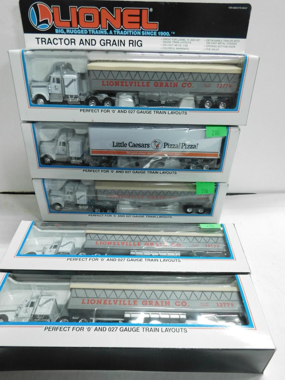 5 Lionel Tractor Trailers in Original Boxes