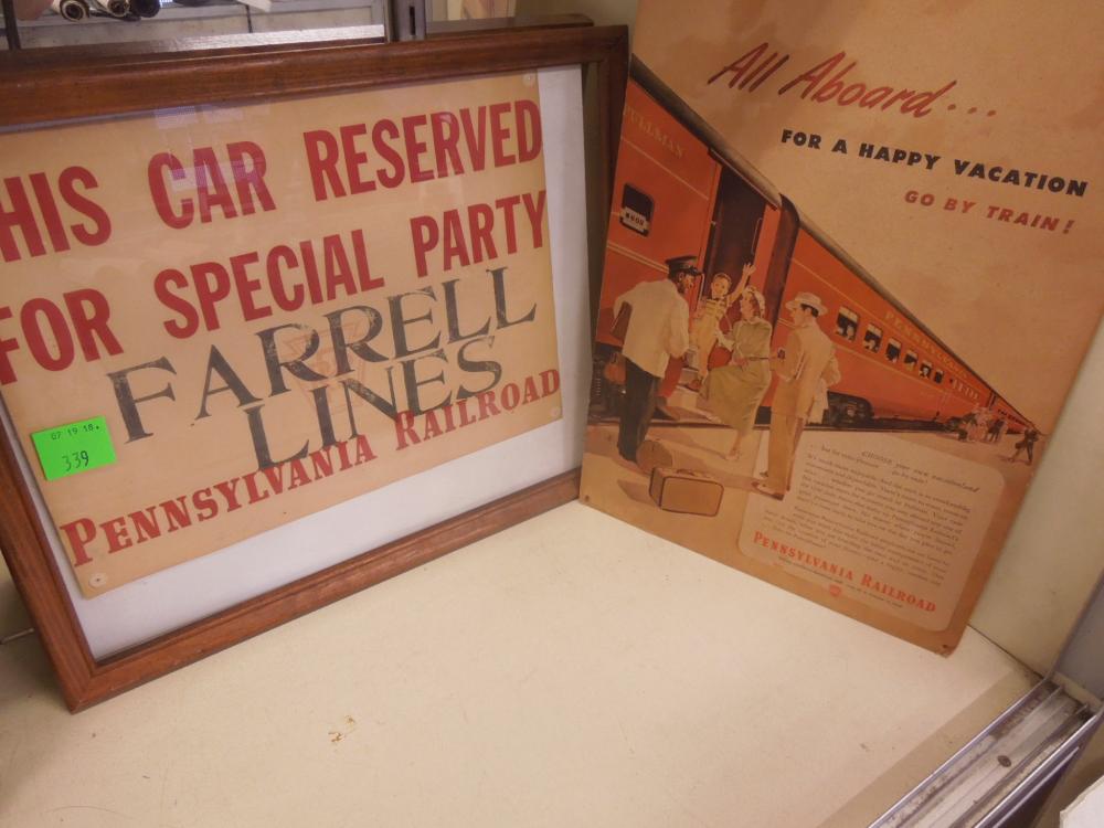2 Vintage PRR Ephemera Pieces