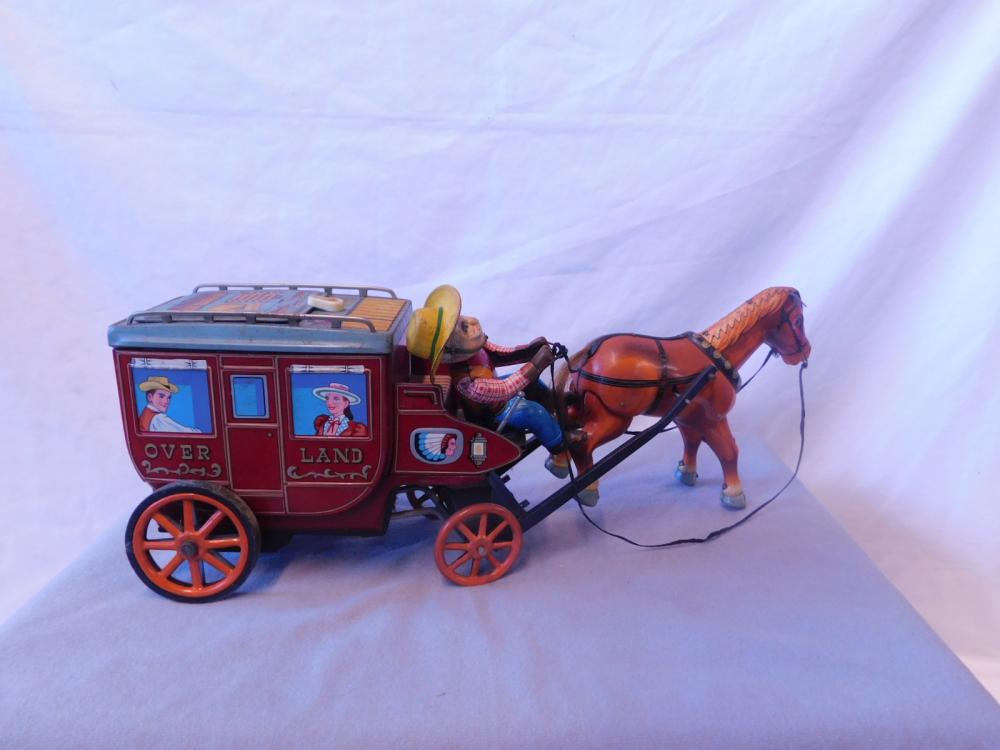 Vintage Cross Town Tin Stagecoach