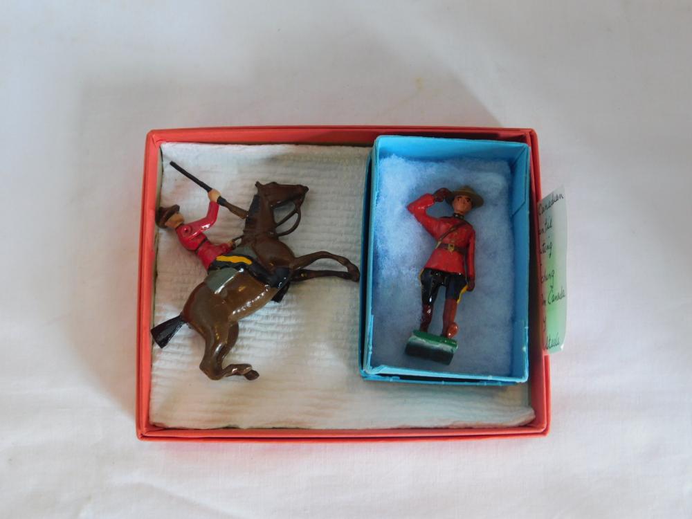 2 Vintage Painted Lead Mounties