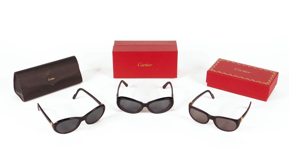 Cartier: Three Pairs Sunglasses