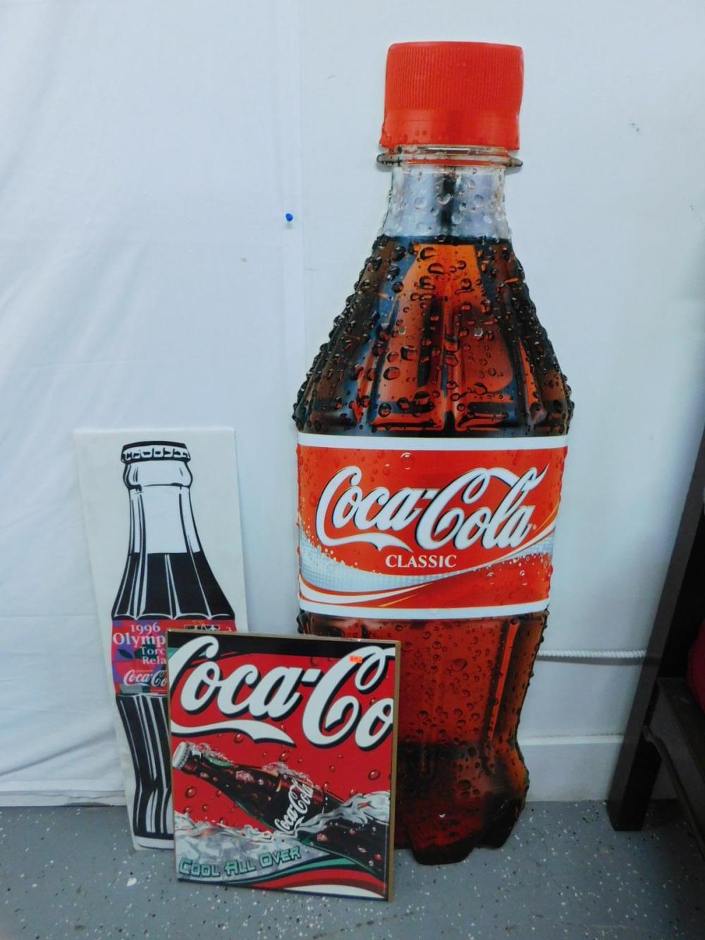 Lot Coca Cola Cardboard Advertising Pieces