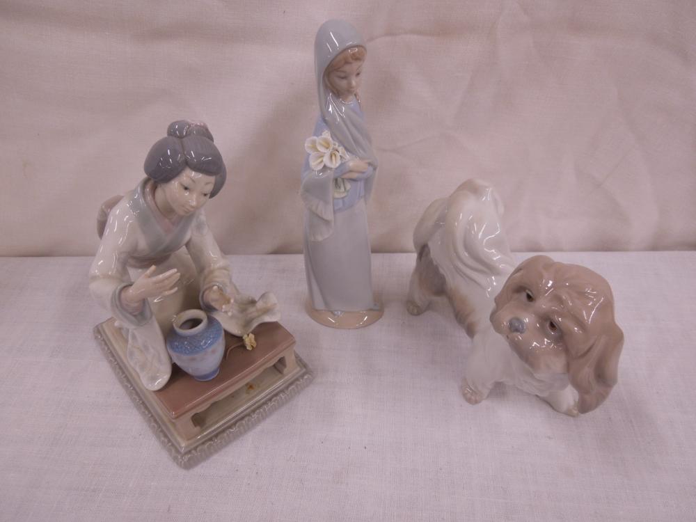 3 Lladro Porcelain Figures