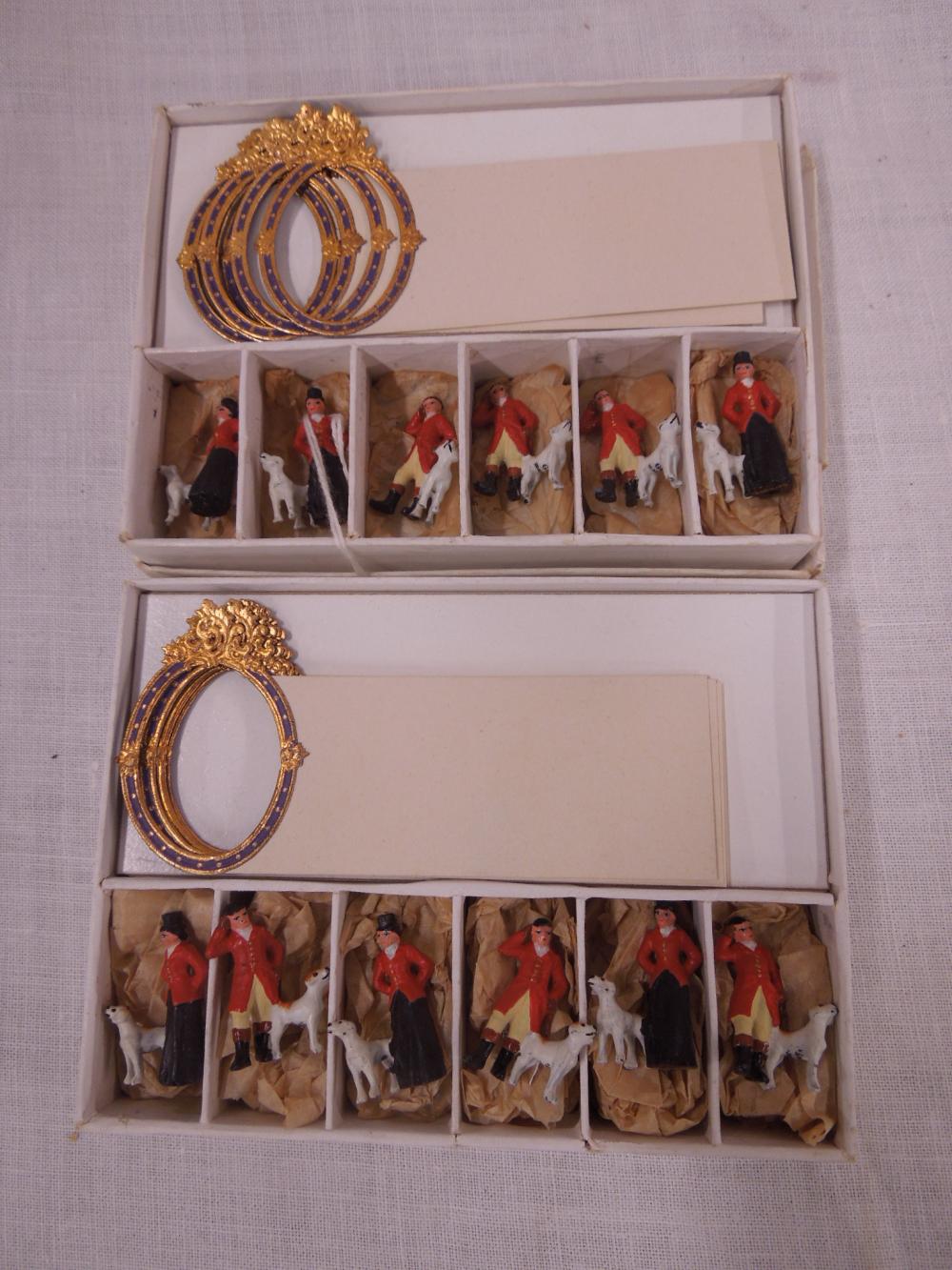 German Fox Hunt Place Card Holders