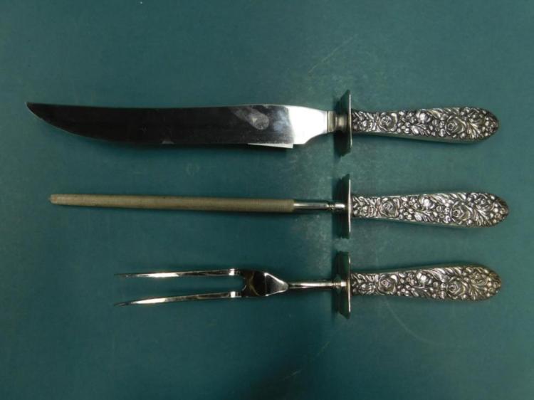 An American Sterling 3-Pc Carving Set