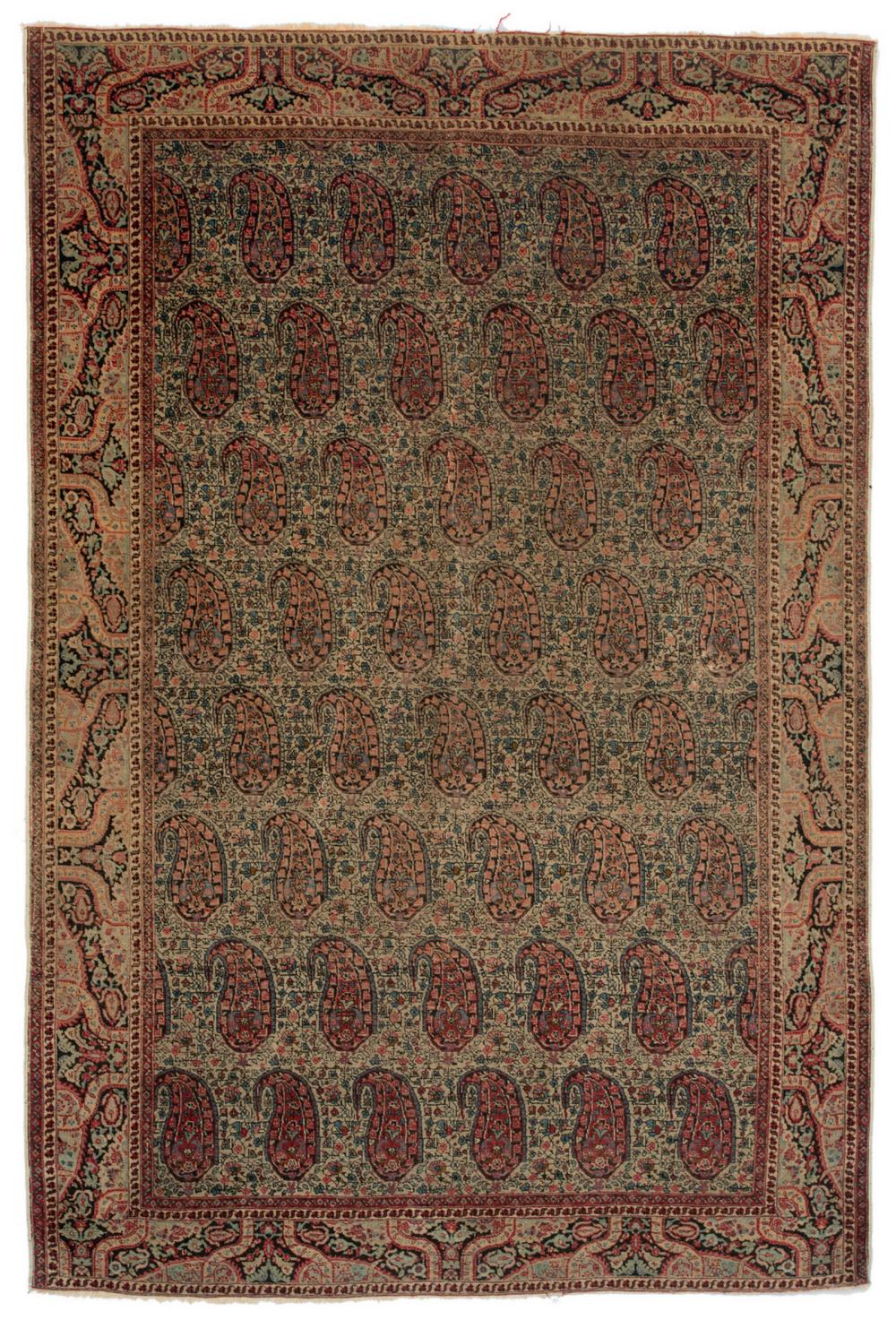 An Oriental rug, decorated with stylised floral Boteh motifs, wool on cotton, Senneh, 150 x 209 cm