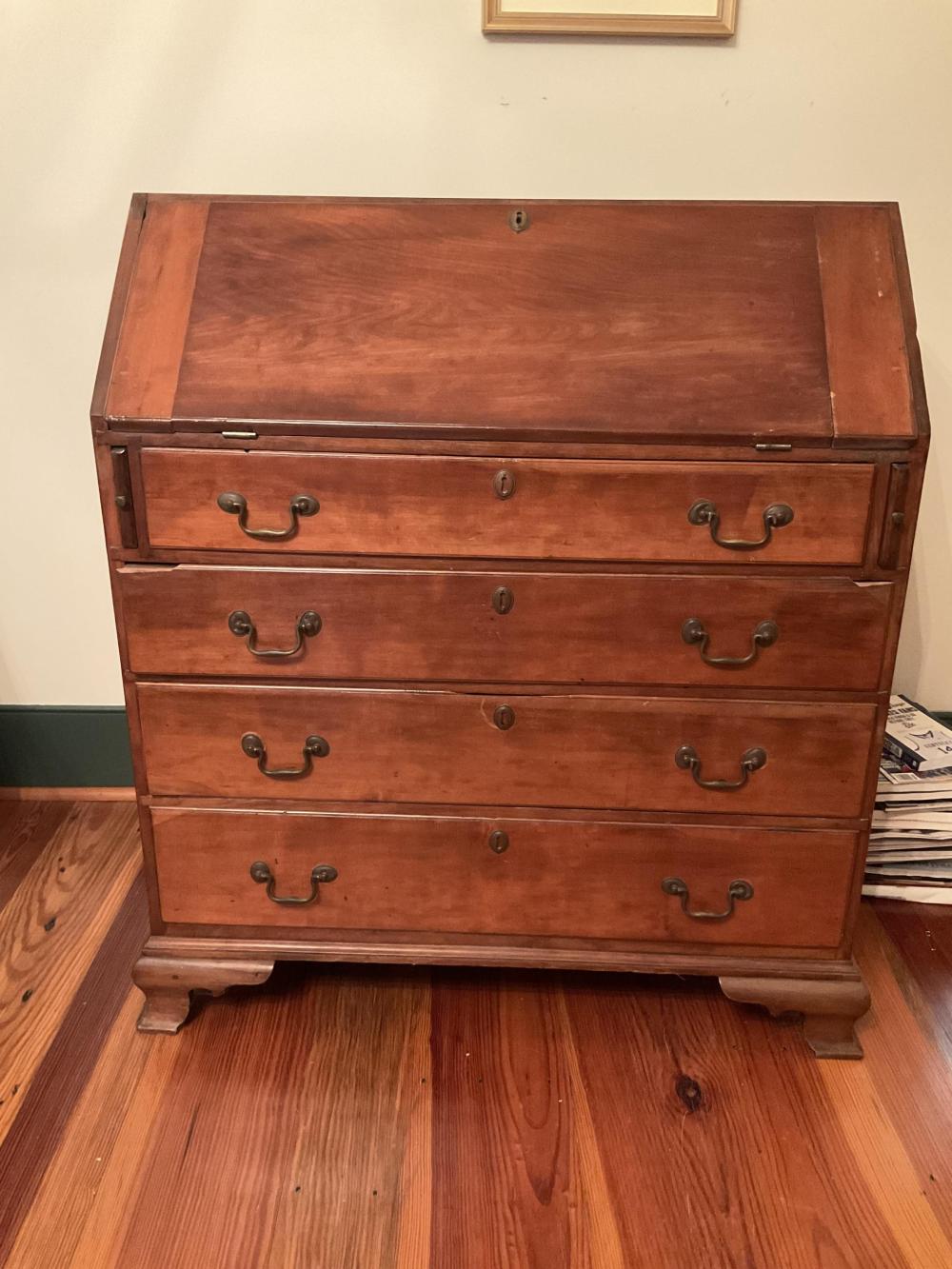 Antique Cherry Slant-Front Secretary Desk