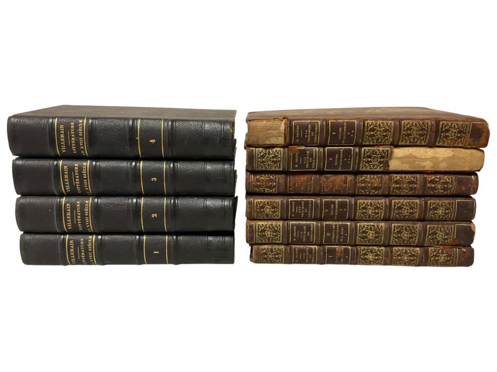 Group of 10 Decorative Leather French Books