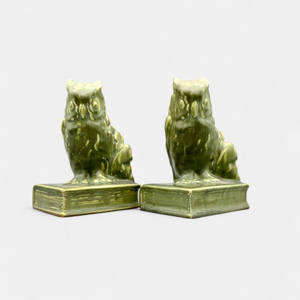Pair of Rookwood "Single Owl" bookends