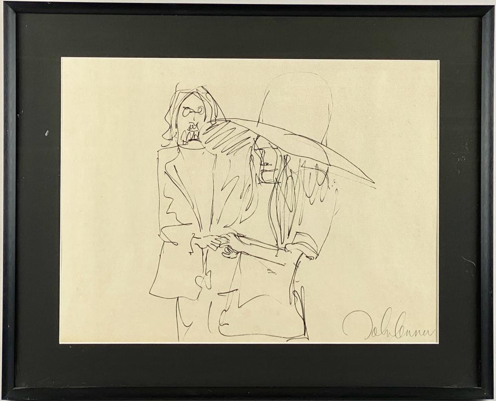 Pair of John Lennon Signed Lithographs