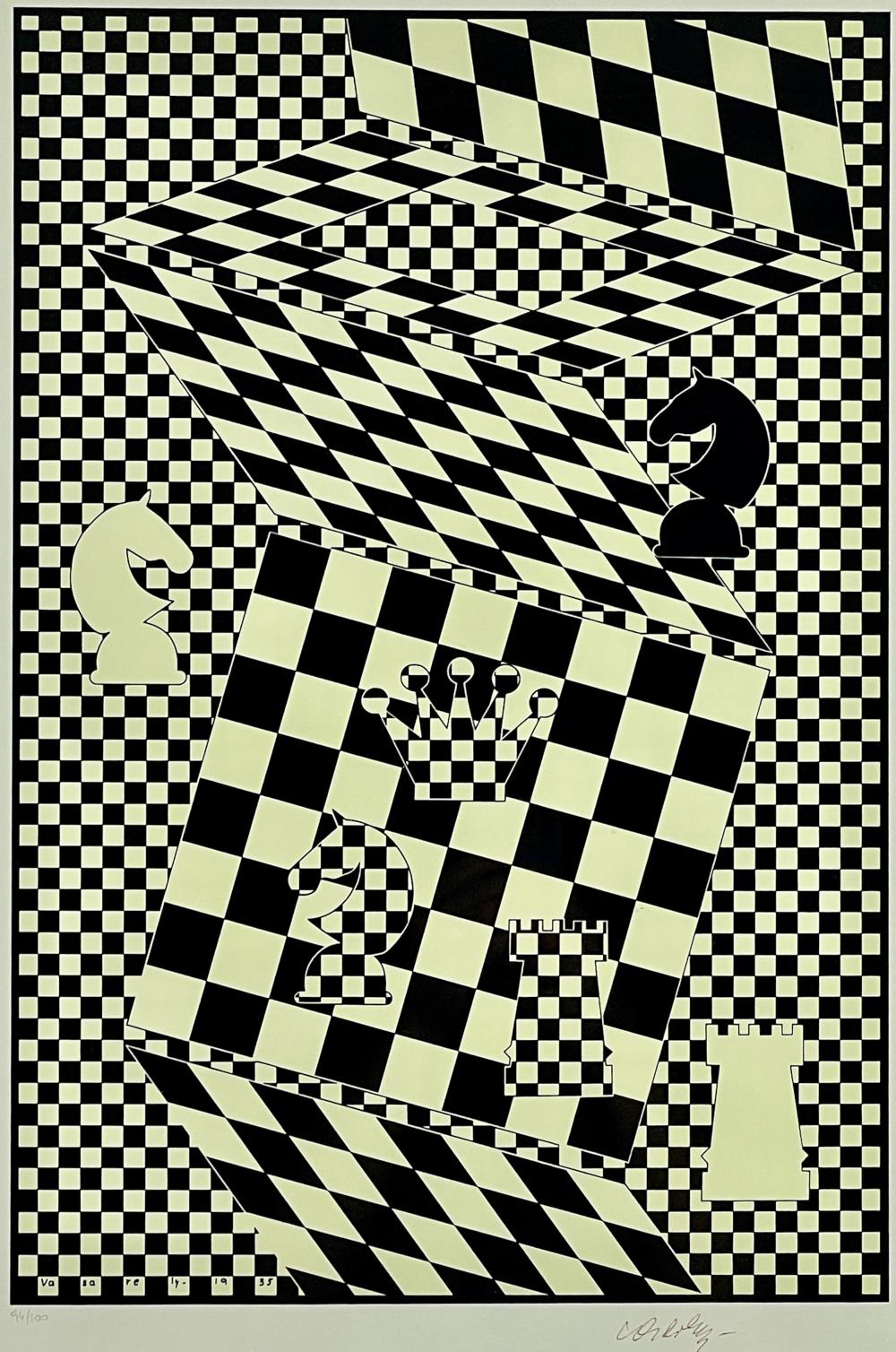 "L'Echequier" Serigraph by Victor Vasarely