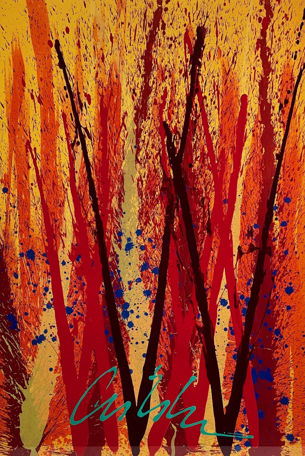 "Yellow Spears" Lithograph by Dale Chihuly