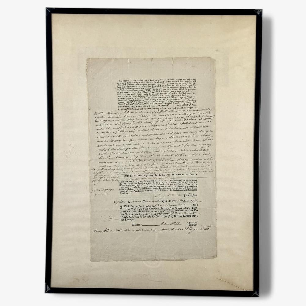 18th Century Land Grants/Deeds Signed John Hill