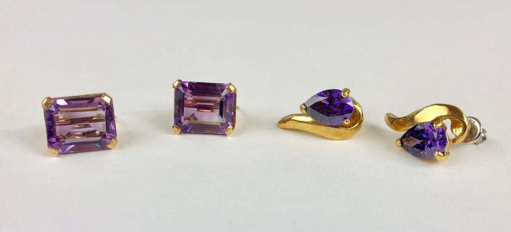 14K Amethyst Earrings
