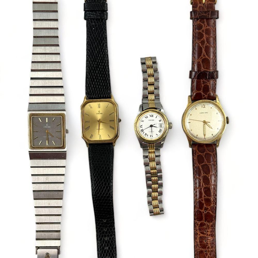 Group of Four Concord Wristwatches