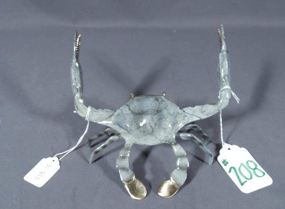 BRONZE SCULPTURE OF STANDING CRAB