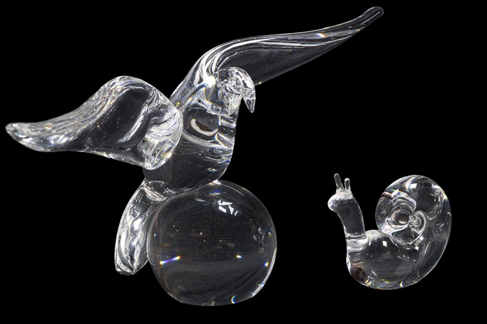 Two Steuben glass animals image