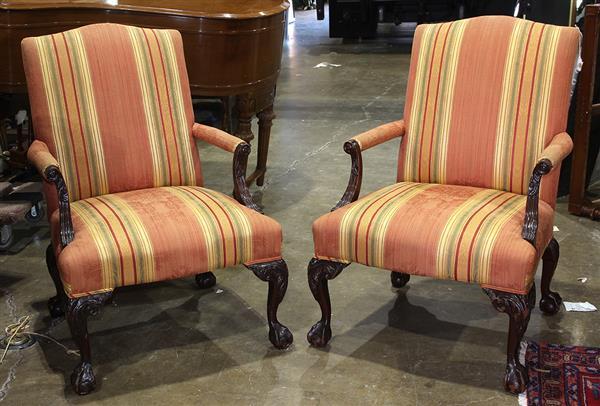 Pair of Chippendale style a... image