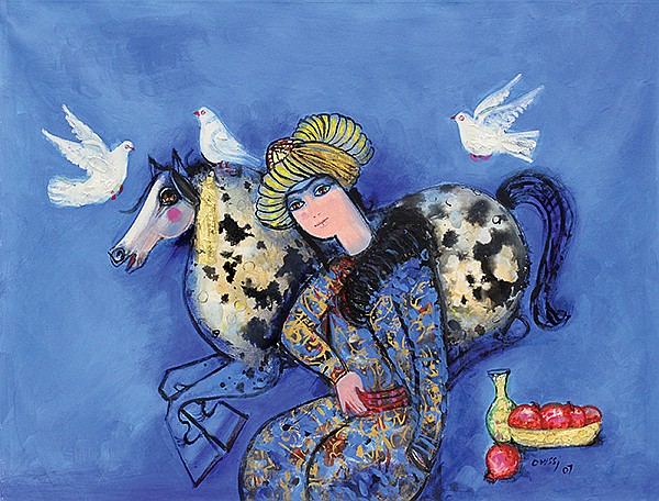 Sold at Auction: Nasser Ovissi, Painting, Nasser Ovissi