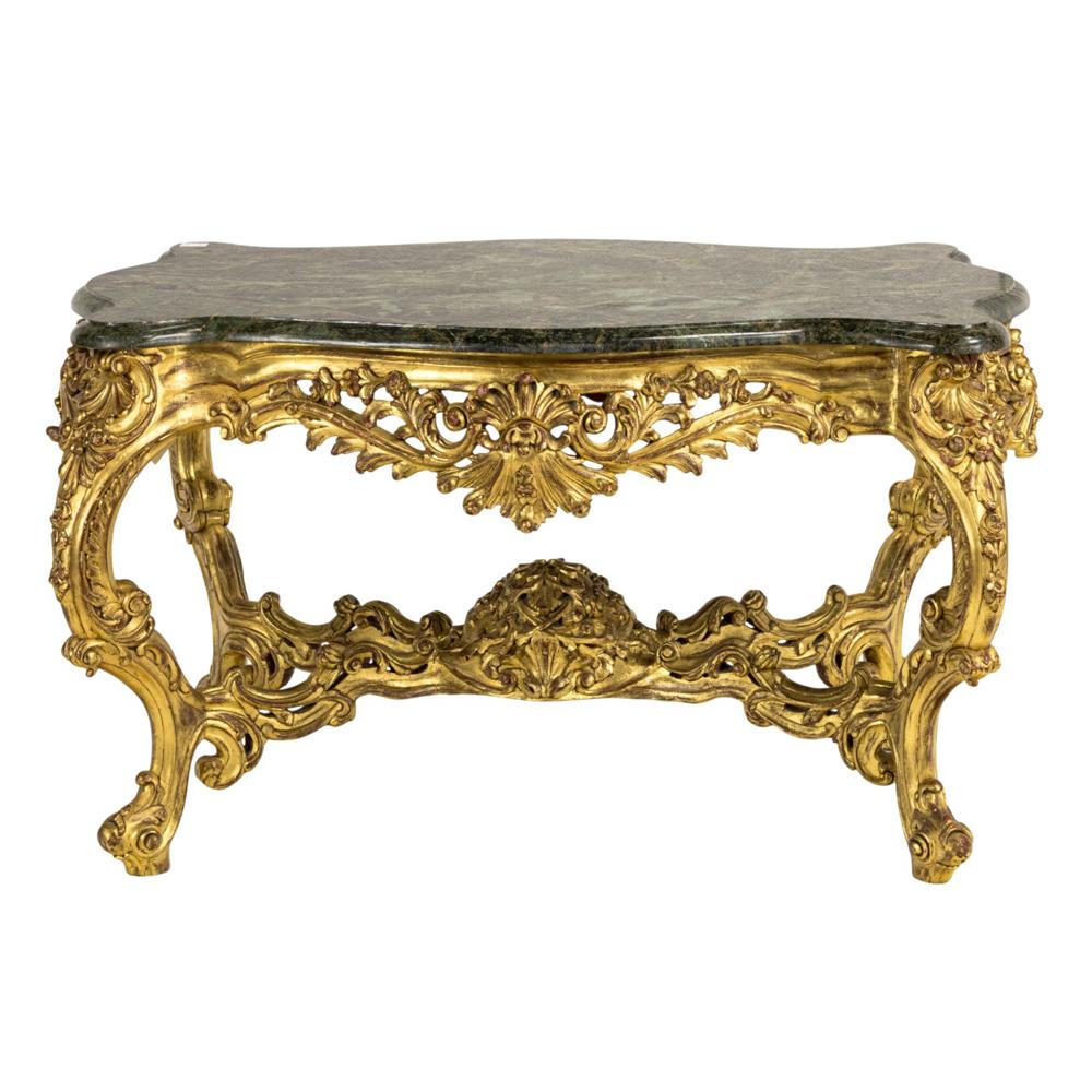 A Rococo style giltwood cen... image