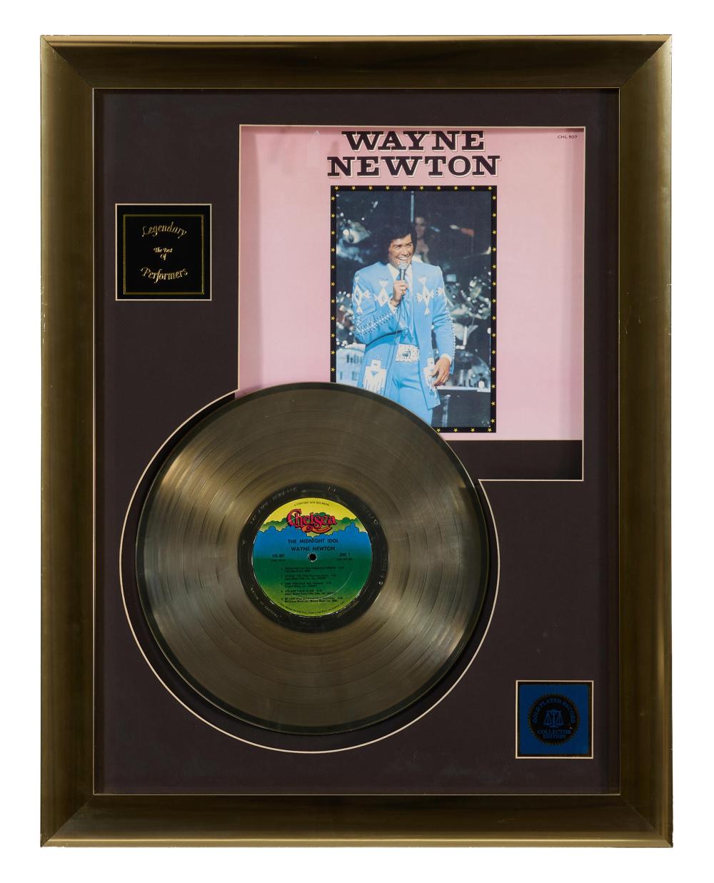 Wayne Newton "The Midnight Idol" Memorabilia, Overall- H.- 27 in., W.- 21 in.