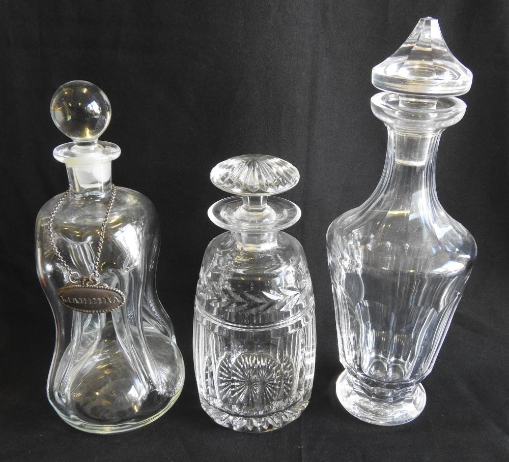 A Lot of Three Vintage Decanters
