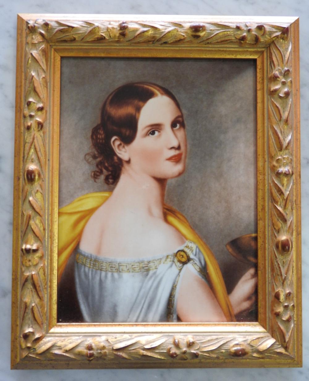 A Stunning RPM German Porcelain Plaque Featuring Antonia Von Ou