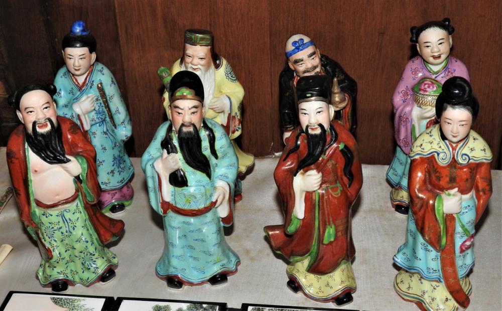 A c1900 Chinese set of the Eight Immortals
