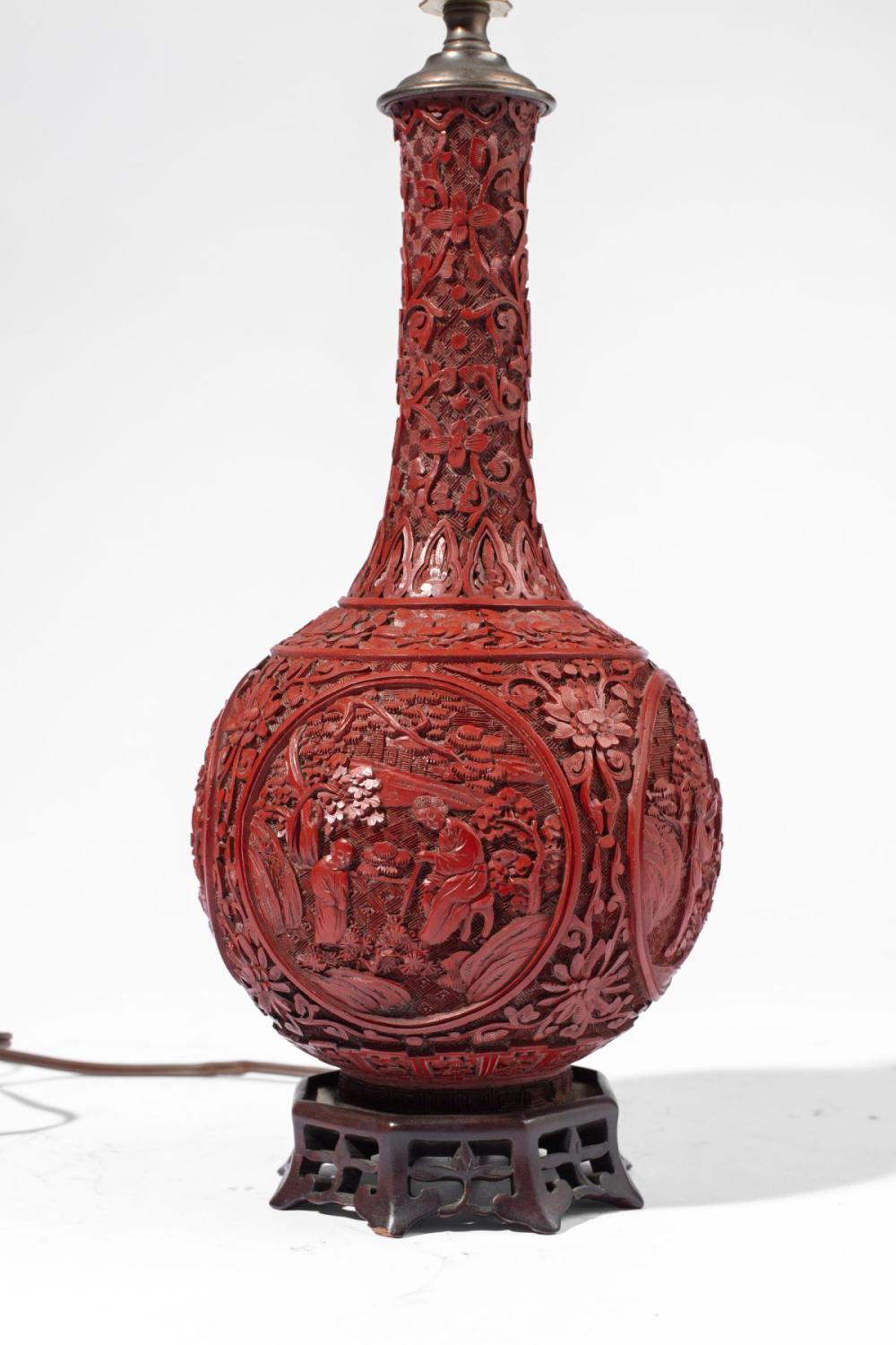 ANTIQUE CHINESE CARVED CINN... image