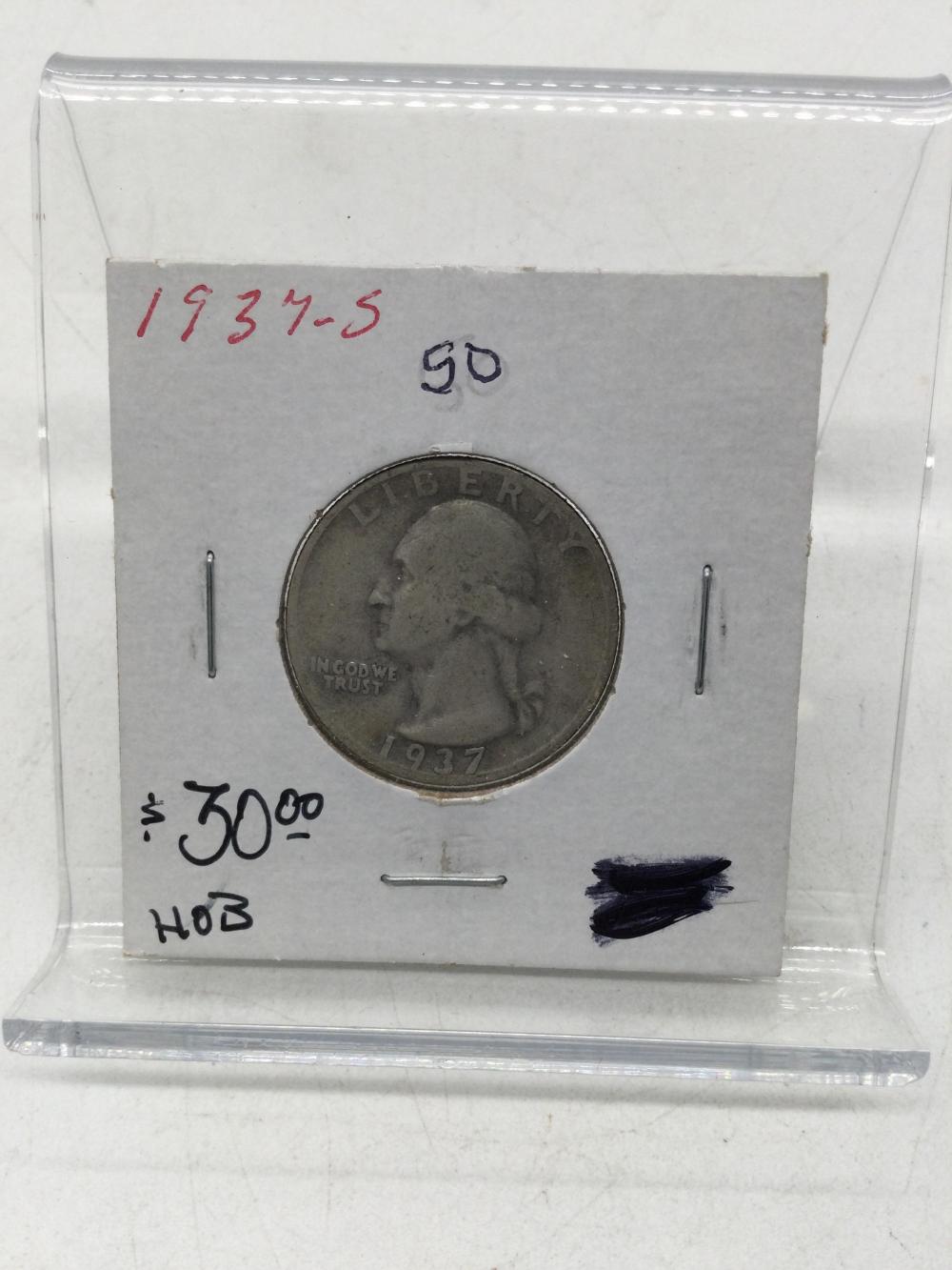 1937 Liberty Quarter dollar image