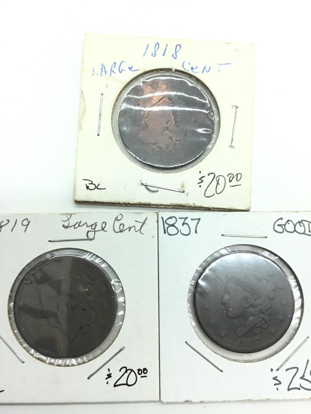 3 Large Cents