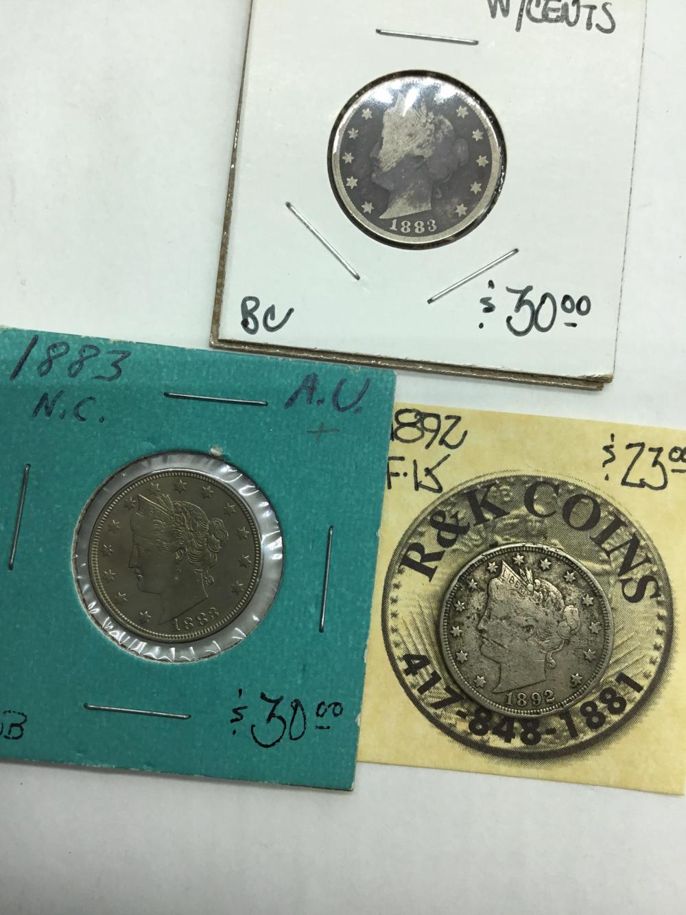 3 Liberty V Nickels