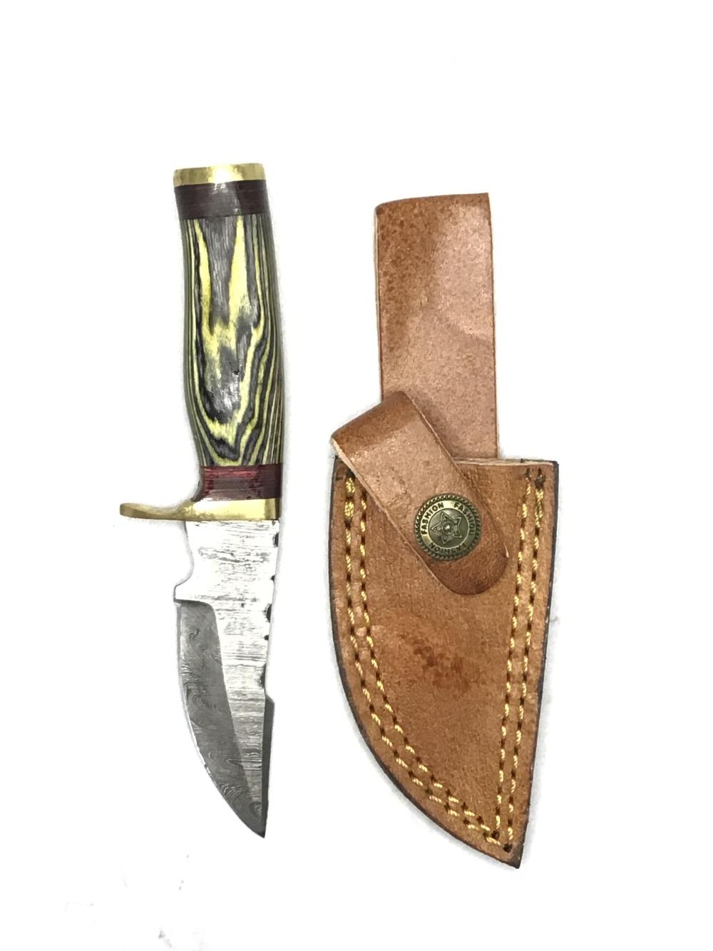 Damascus skinning knife