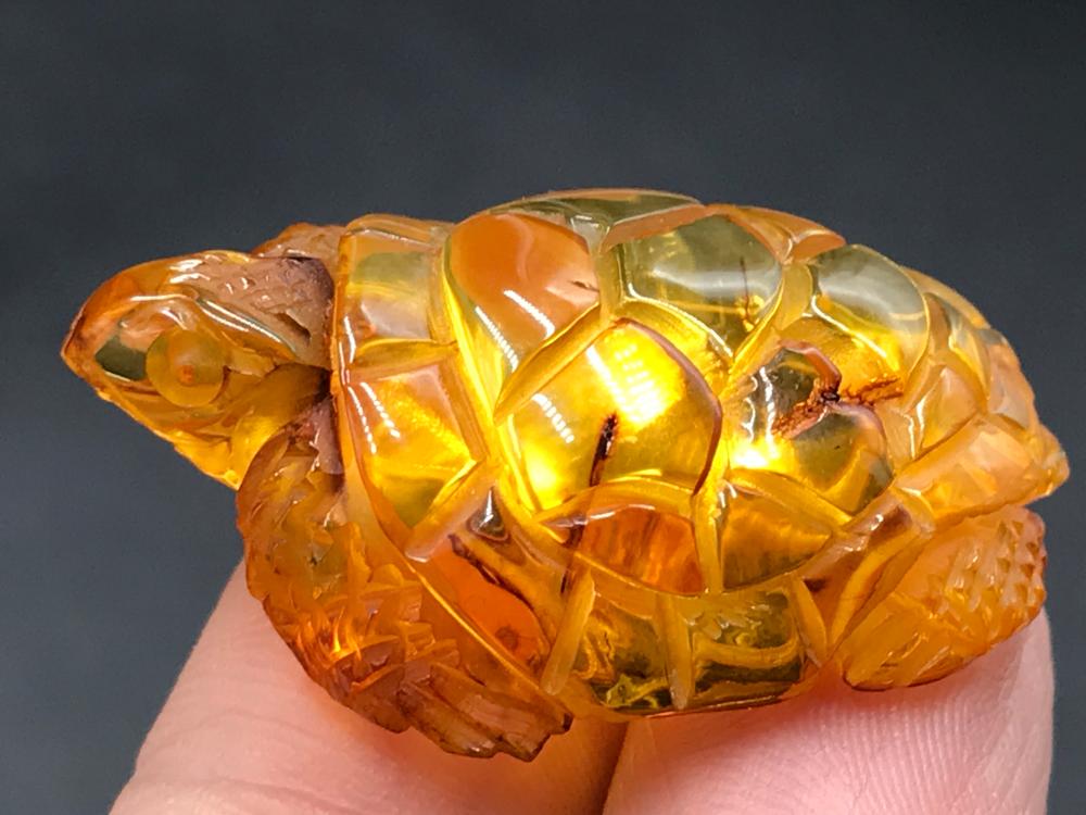 Amber, Fossil, Natural, Collectible, Specimen, Carving