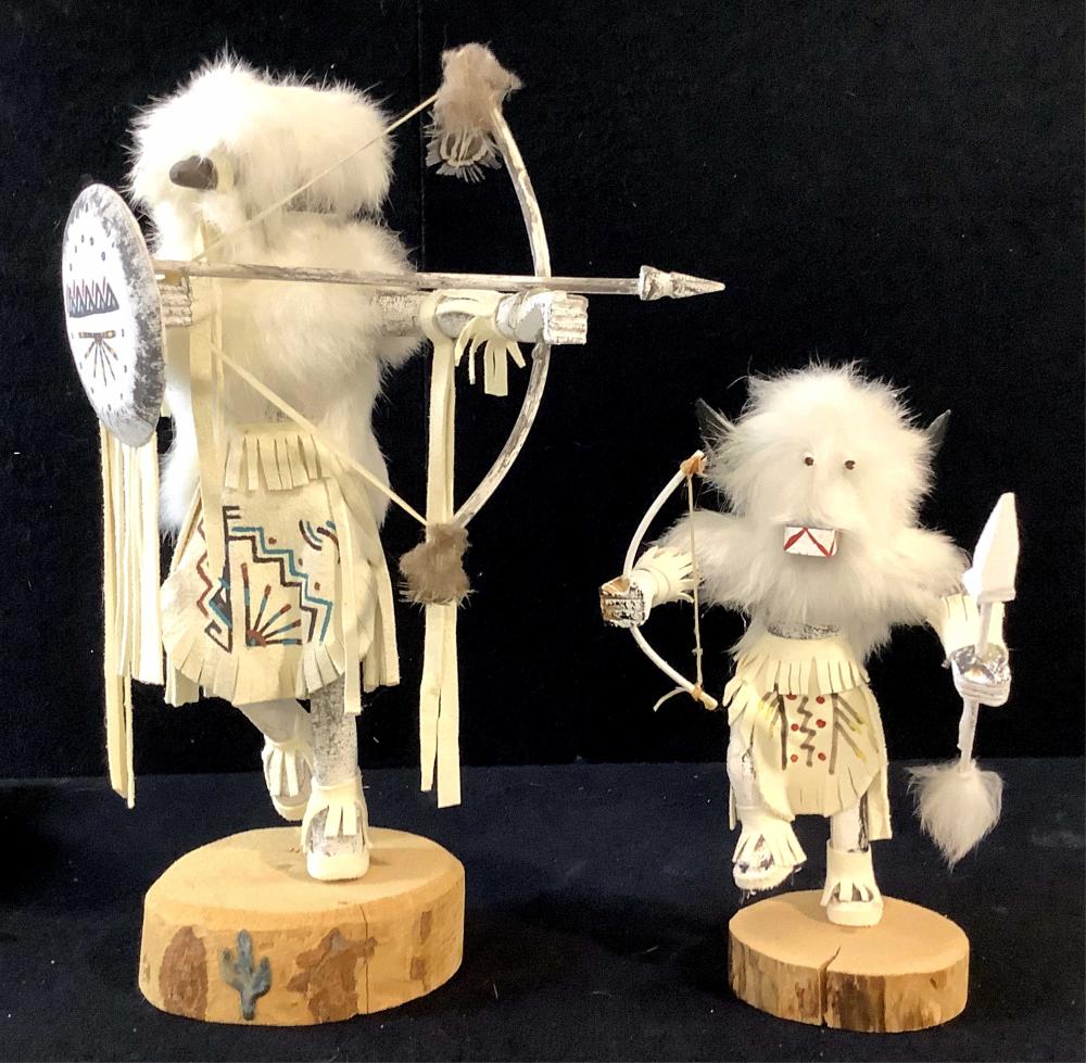 (2) Kachina Dolls, Buffalo Warrior, Begay