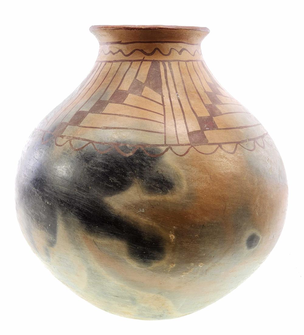 Native American Style Pit Fired Pottery Pot