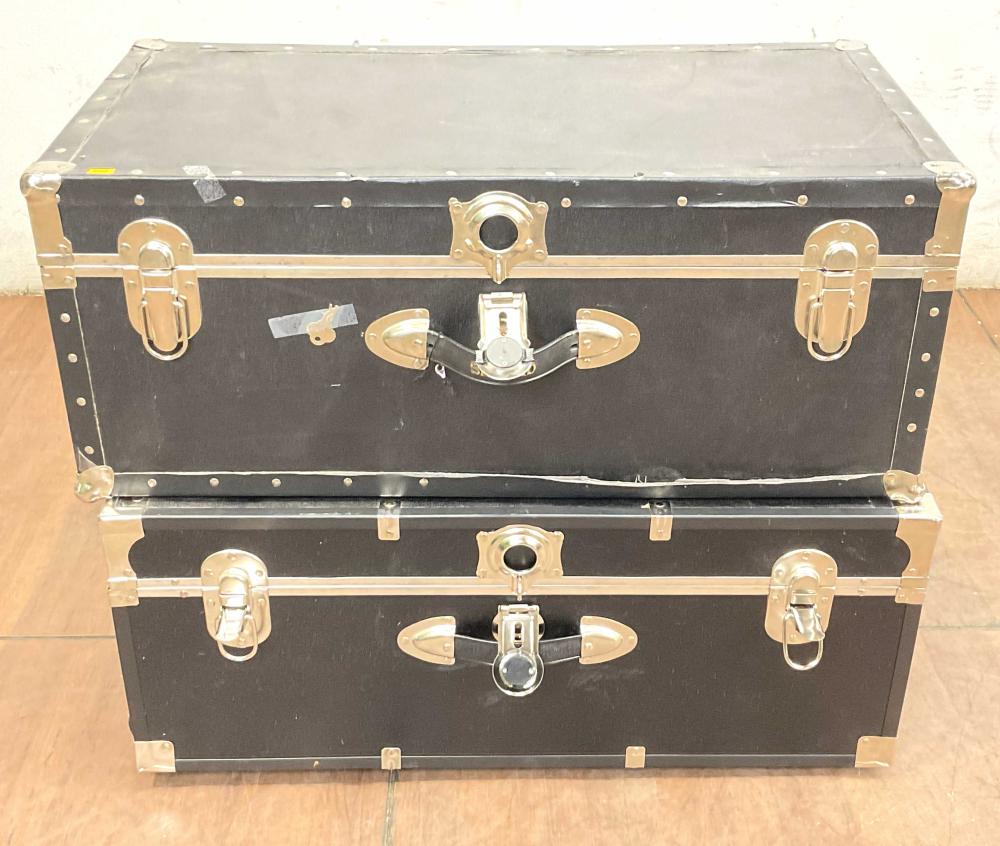 (2pc) Vintage Footlockers / Trunks