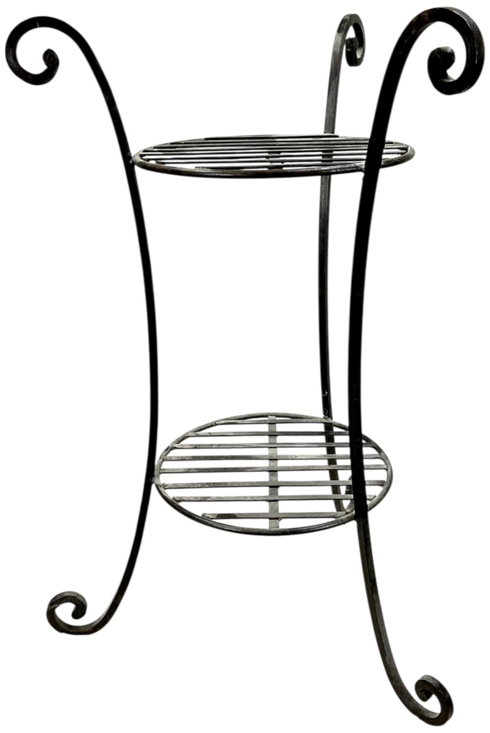 Wrought Iron 2-tier Plant Stand