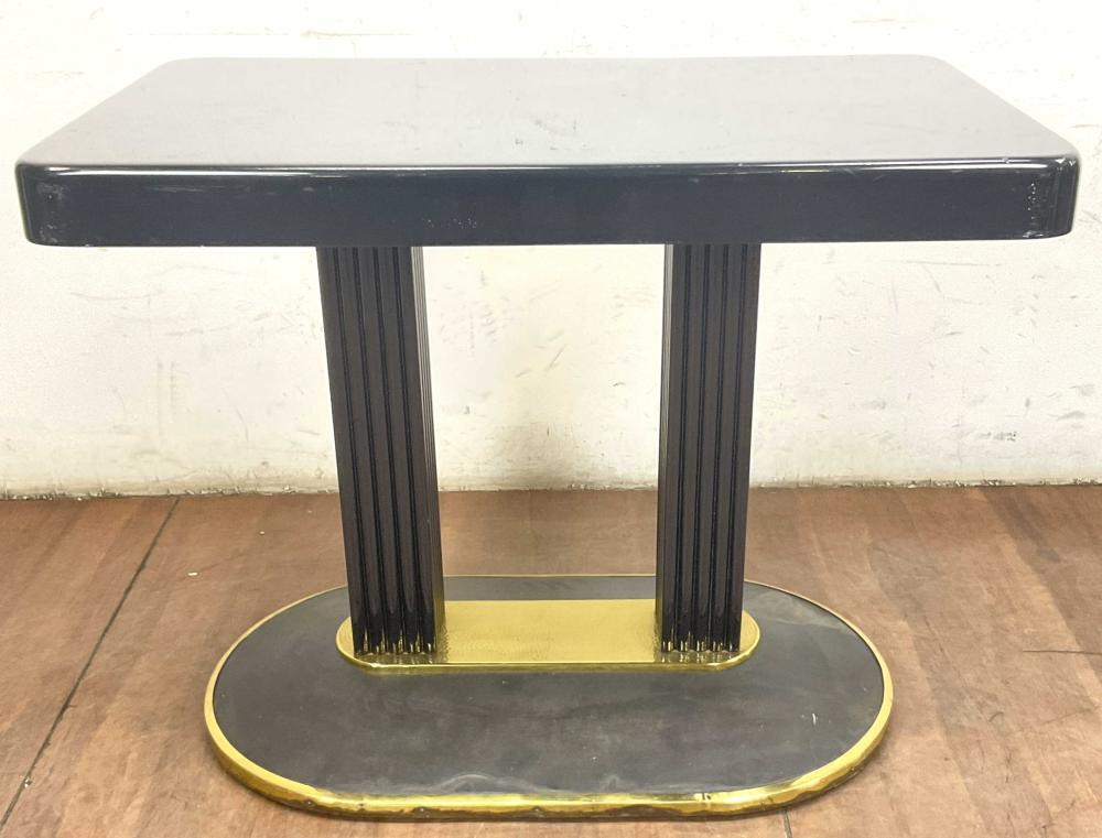 Mid Century Double Pedestal Console / Sofa Table