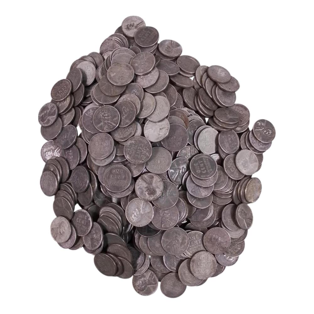 (500) Assorted U.S. Steel Wheat Penny Coins