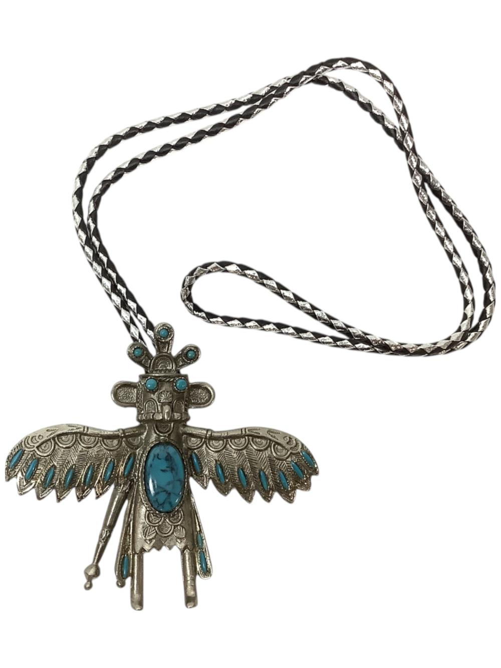 Native American Style Eagle Kachina Bolo Tie