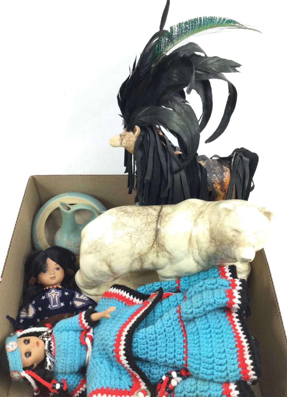 (6) Southwestern Style Dolls, Pottery