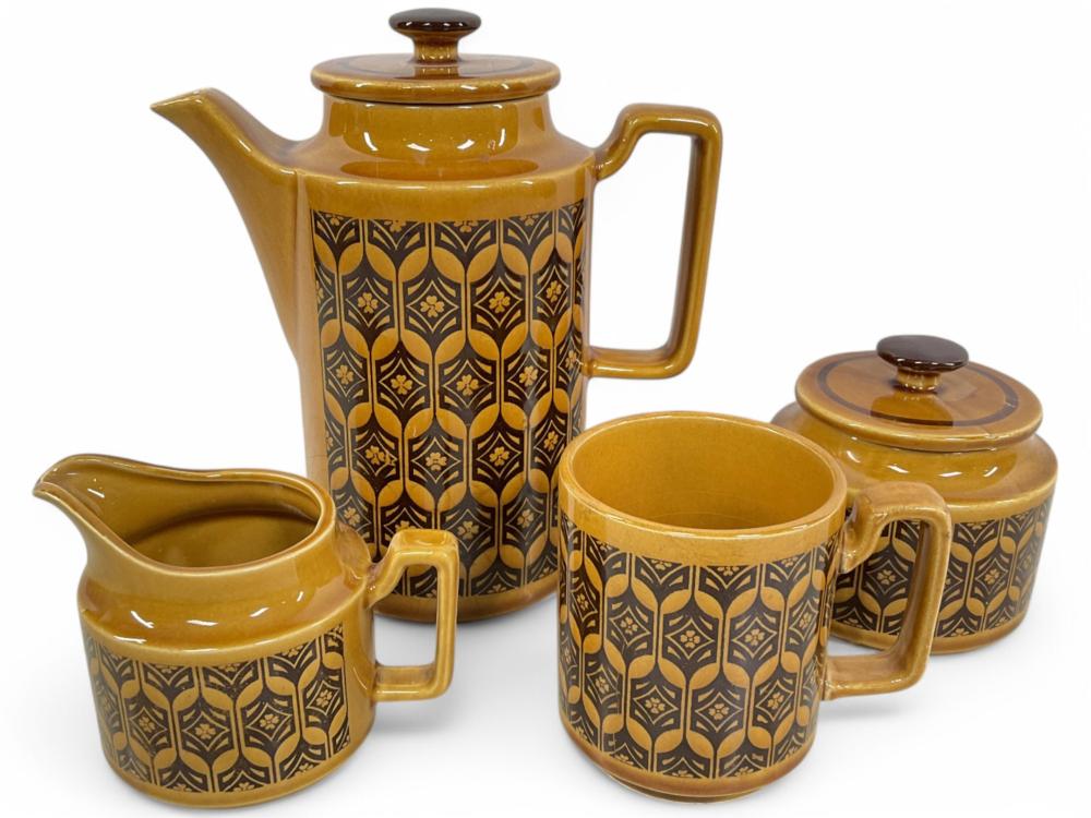 (6) 1970's Royal Sealey Mid-century Pottery Tea