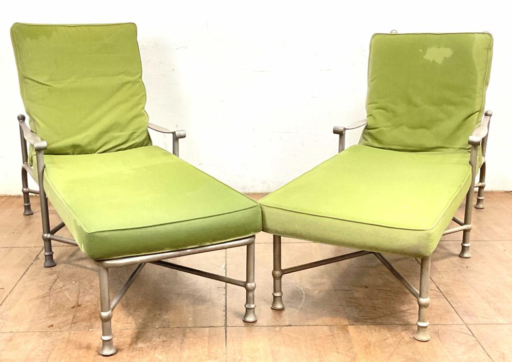 (2pc) Traditional Aluminum Patio Chaise Lounge