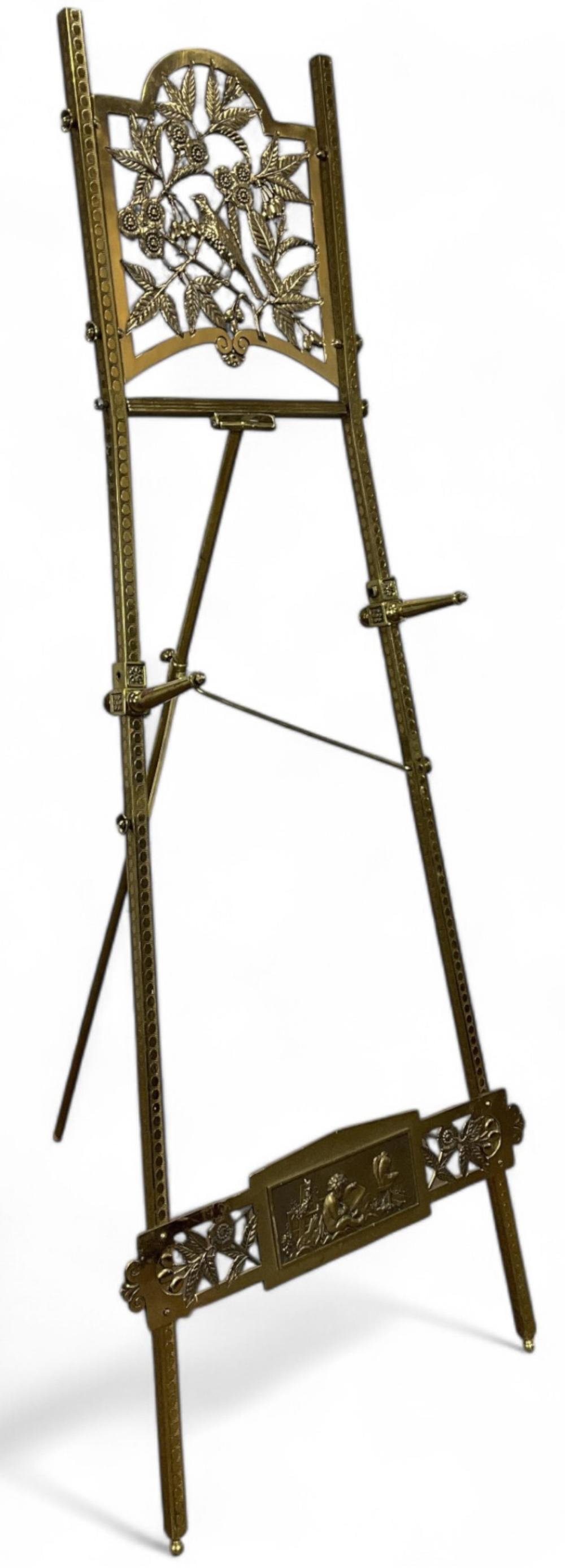 French Neoclassical Inspired Brass Art Easel