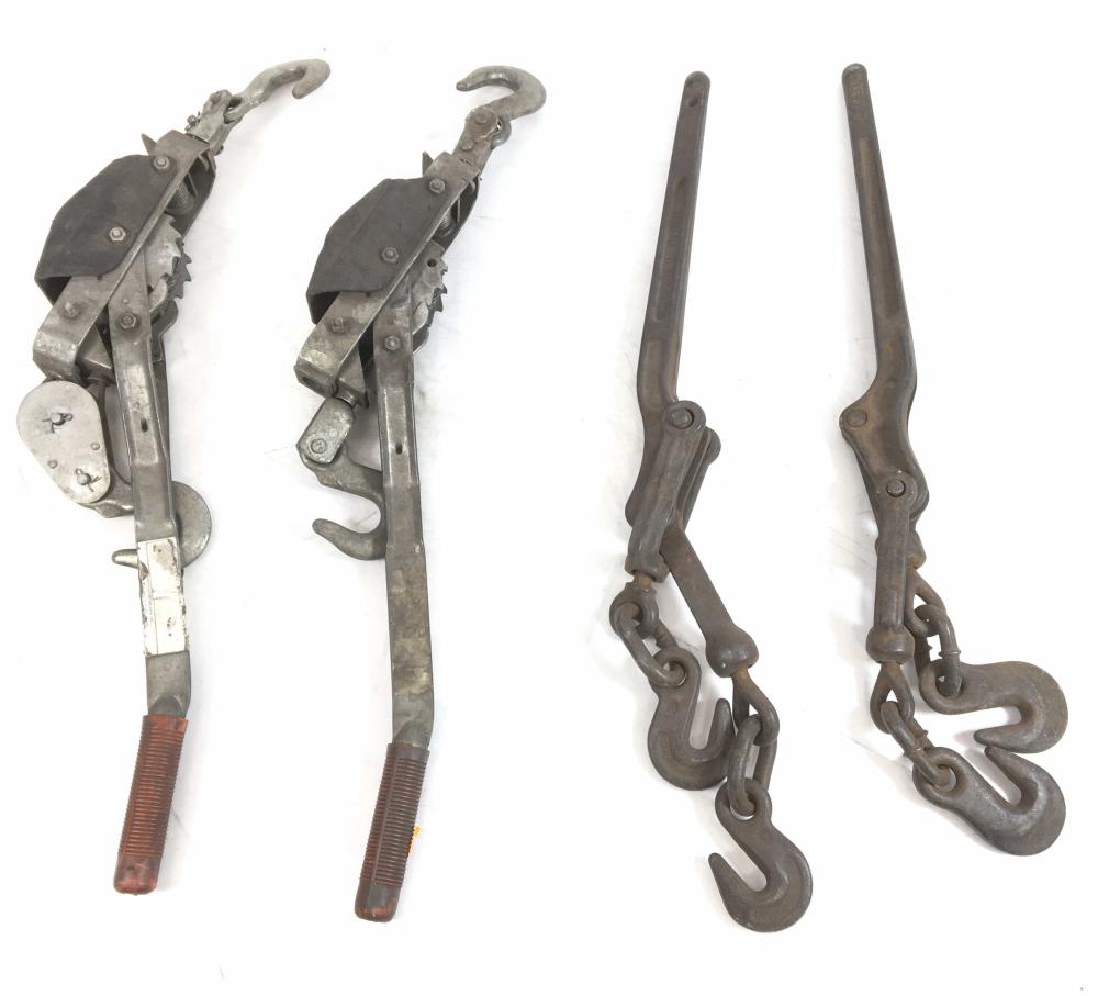 (4pc) Mini Mule Utility Lever Puller, Iron