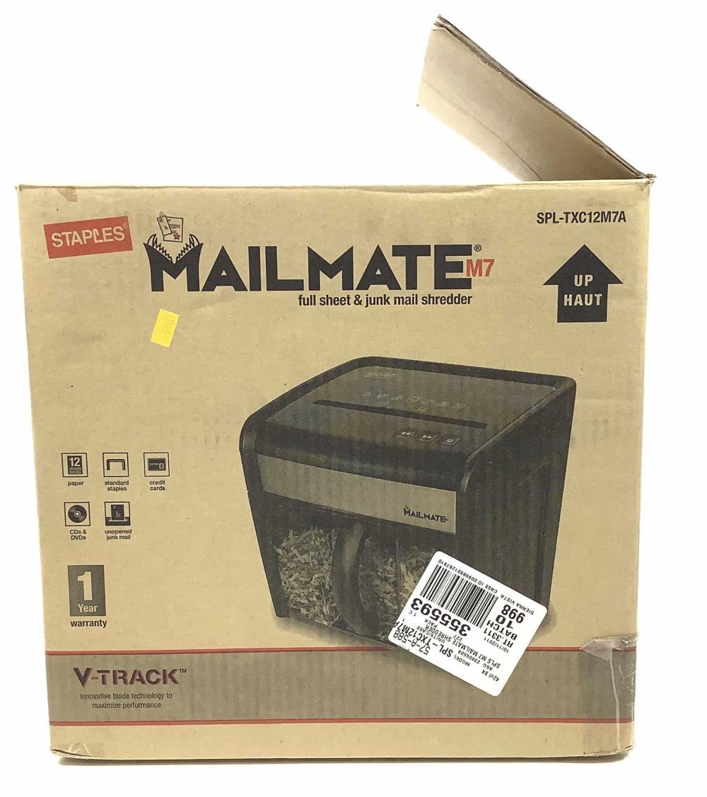 Staples, Mailmate M7 Paper Shredder